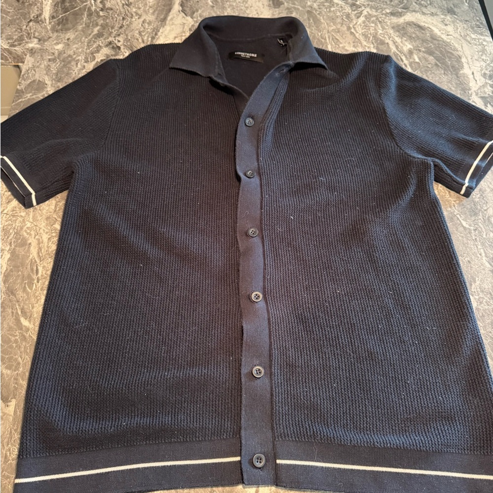 Kenneth Cole Dark Blue Knit Sweater